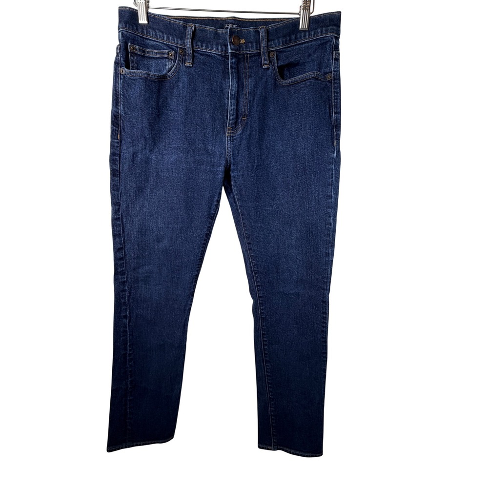 J Crew Jeans Mens 33x30 Blue Flex Slim Fit Dark Wash Denim Classic Preppy